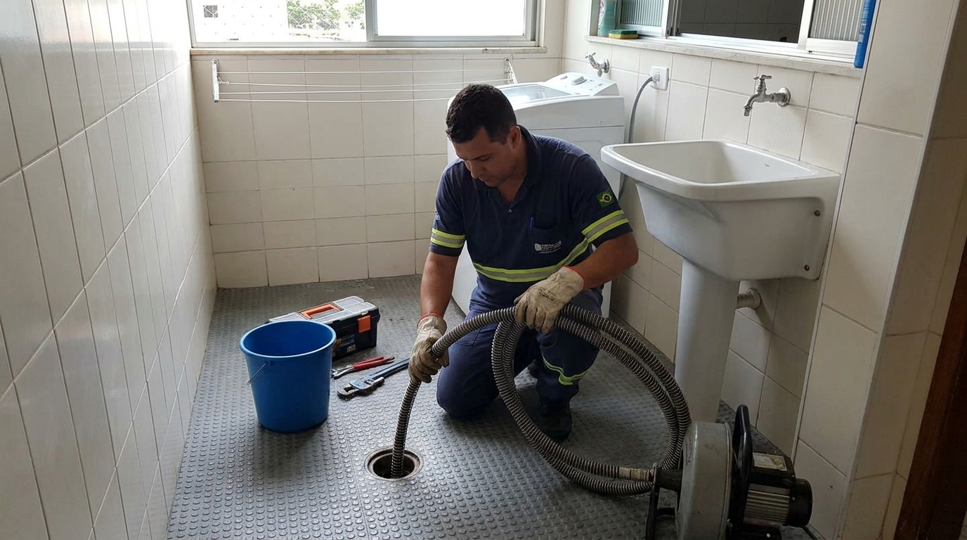 Desobstrução na Cozinha no Centro, Campos dos Goytacazes‑RJ